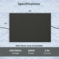 thumbnail image 3 of Gymax 20'' x 30'' Heated Snow Melting Mat w/ 3 in/h Speed Non-Slip Rubber for Walkway, 3 of 9
