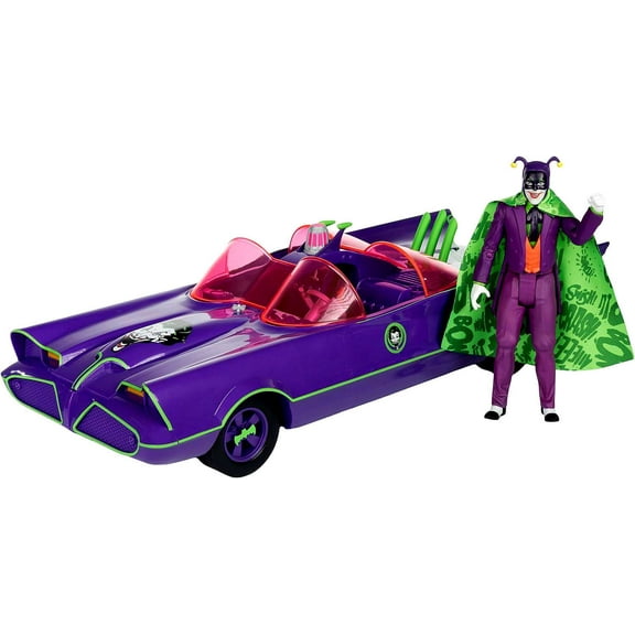 McFarlane Toys - DC Retro Batmobile & The Joker (Batman 66') 2pk, Gold Label