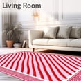 thumbnail image 2 of ODIKA 8'x10' Machine Washable Non-Slip Area Rug, Whimsical Entry with Diagonal High Traffic Rug, Pink, 737964, 2 of 7