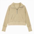 thumbnail image 7 of TOWED22 Girls Half Zip Up Sweatshirt Long Sleeve Cropped Pullover Sweatshirt Fall Cute Clothes for Girls Fashion Winter Sweatshirts,C, 7 of 7
