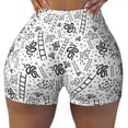 thumbnail image 2 of Picia Hand Drawn Snake Printed Workout Shorts for Women Seamless Scrunch Butt Lifting High Waisted Yoga Gym Booty Running Moisture-wicking Short Pants-XX-Large, 2 of 9