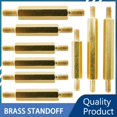 thumbnail image 2 of M3 Copper Threaded Motherboard Standoff Board Stud Bracket Hex Brass PCB Support Pillars screws Bolts Hexagon Spacers Standoffs, 2 of 4