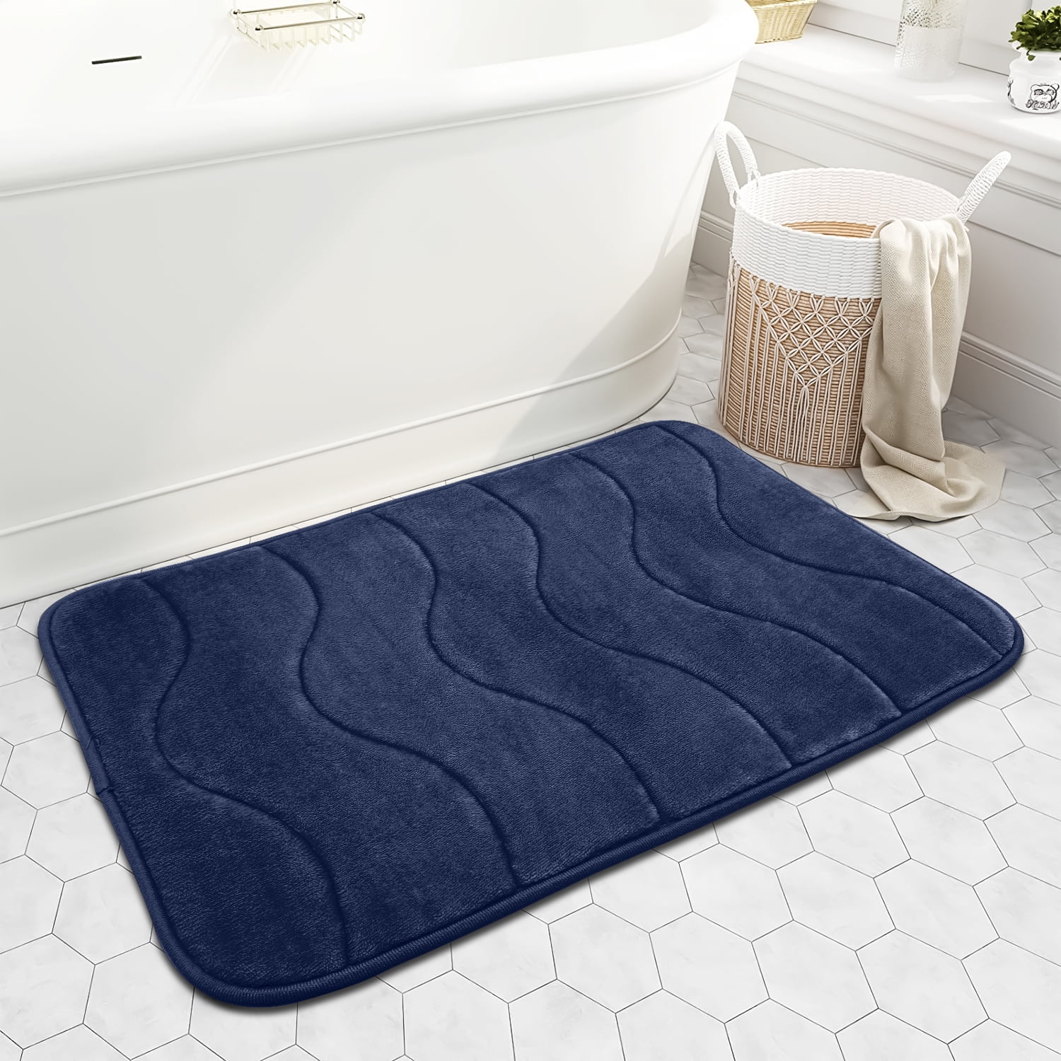 Large Bathroom Rugs Non Slip, Memory Foam Bath Mat, PVC Dot Bottom