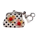 thumbnail image 6 of Canvas Look Coin Purse with Structured Clasp Frame, Compact Accessory for Commute Essentials, Tote Storage, Daily Use, 6 of 9