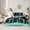 Cyan White Black, variant on jejeloiu Watercolor Baseball Cream 7-Piece Twin Bedding Sets,Kids Ball Sport Bedding Comforter Set For Teens Reversible