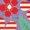 Purple, variant on Cozymy Womens Patriotic Floral Print Tshirt V Neck Short Sleeve Graphic Tees Casual Summer Shirts Tops