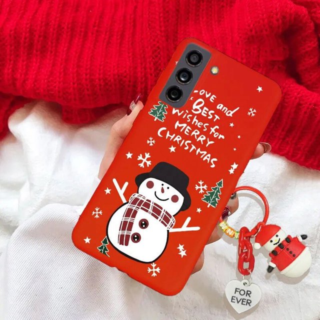 Reindeer 3D Christmas Santa Claus Tree Hat Case For iPhone 7 8 Plus 6 6S Plus Snowman 3D Key Chain Tpu Phone Cover