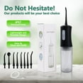thumbnail image 4 of Water Flosser, Cordless Oral Irrigator, 4 Modes, 8 Tips, IPX7 Waterproof, Black, 4 of 7