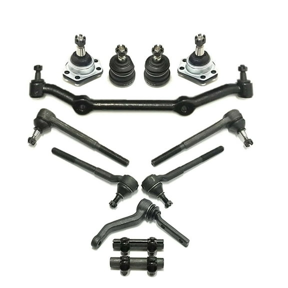 12 Pc Suspension & Steering Kit Ball Joints Inner Outer Tie Rods Adjusting Sleeves Center Link Idler Arm for 2WD Models Fits select: 1982-1995 CHEVROLET S TRUCK, 1983-1995 CHEVROLET BLAZER