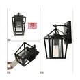 thumbnail image 3 of Modern Farmhouse Outdoor Wall Light, Arie 1-Light Industrial Black Cage Outdoor Lantern Sconce with Clear Glass Shade, 3 of 7