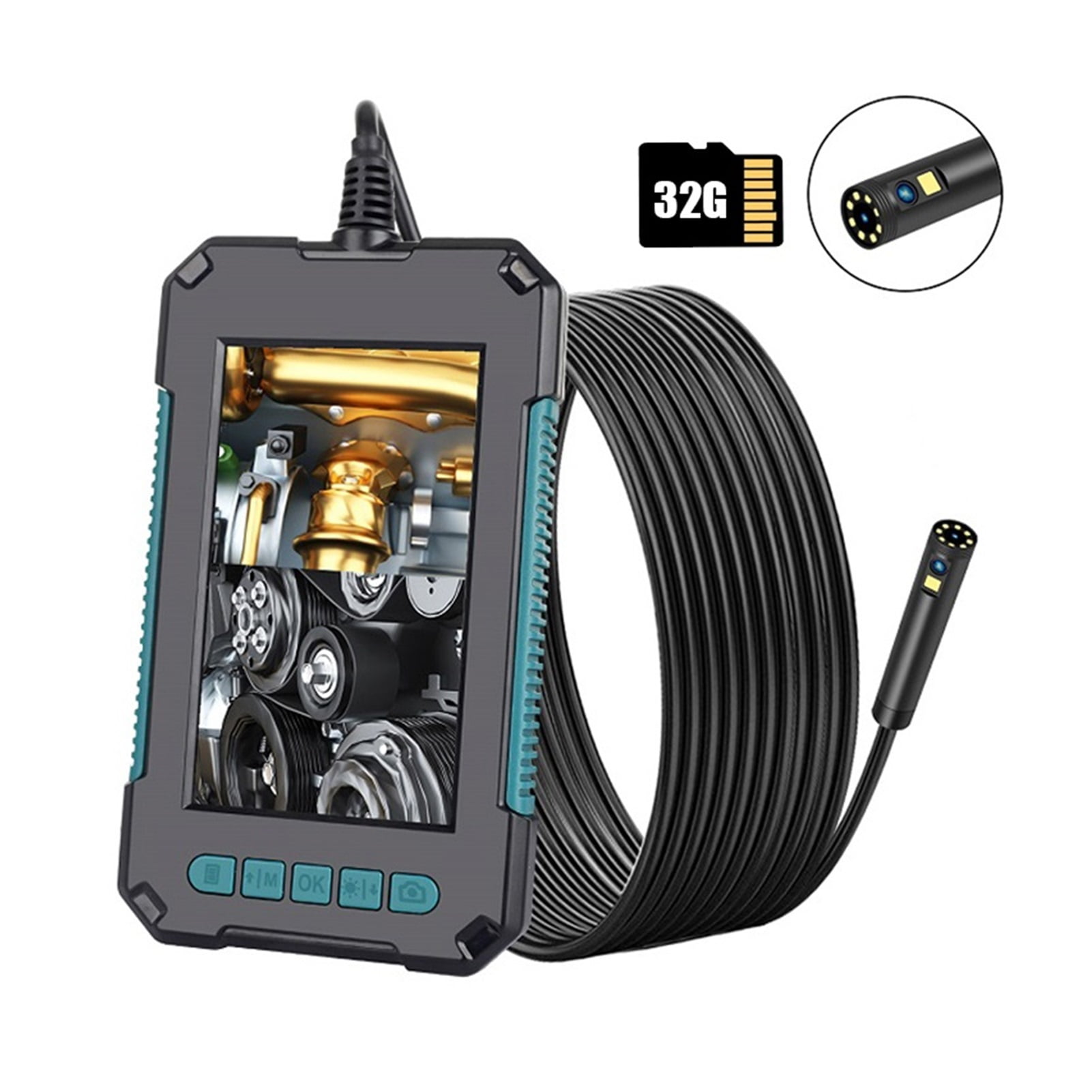 P40 Dual Lens Endoscope HD1080P 4.3 Inch Screen 9 LED Lights IP68 Waterproof Industrial 8MM 5.5MM Dual Camera With 32G TF Card , User-Friendly Borescopes