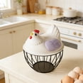 thumbnail image 3 of Tauxra Wrought Iron Storage Basket For Kitchen Fruit Vegetable Egg Openwork Desktop Decor, 3 of 6