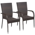 thumbnail image 3 of vidaXL 3 Piece Garden Dining Set Brown, 3 of 5
