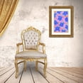 thumbnail image 3 of Treechild 13x18 Gold Ornate Wood Framed with Double Matting Museum Art Print Titled - Purple Flowers Pattern, 3 of 4