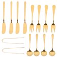 thumbnail image 1 of 1 Set Food Tableware Cheese Serving Tool Metal Tableware Food Tong and Spoon Fork Spatula, 1 of 9