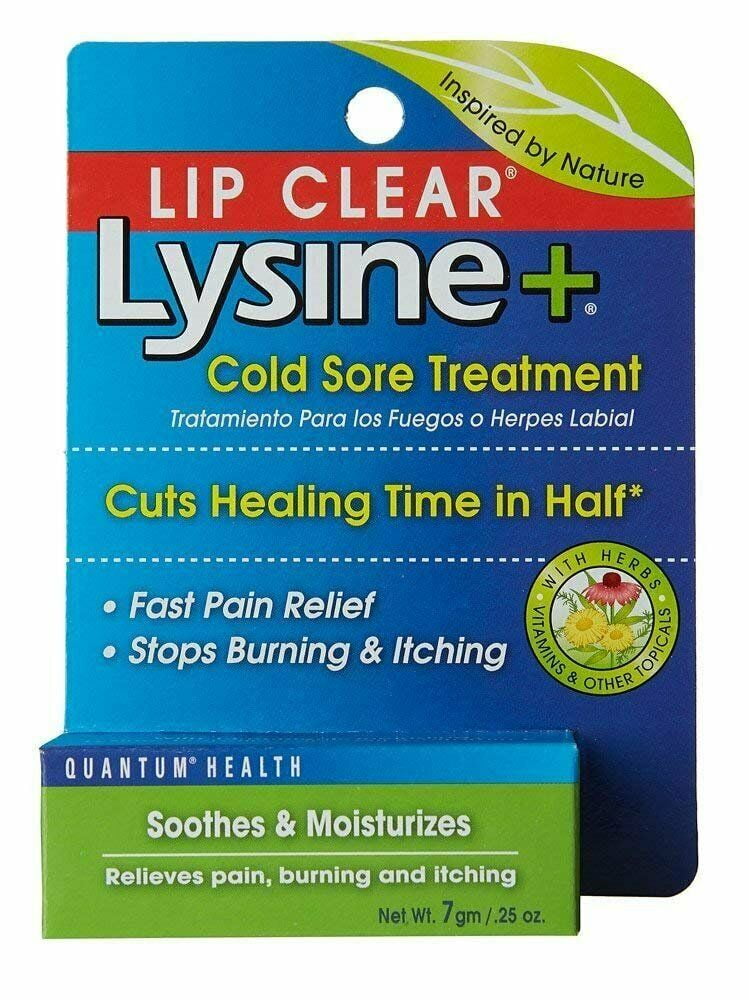 Lip Clear Lysine+ Ointment Cold Sore Treatment, Fast Pain Relief Soothes & Moisturizes 7 G