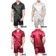 thumbnail image 5 of Hanerdun Men 2PCS Pjs Set Male Button Down Pajama Sets Loungewear White 2XL, 5 of 5