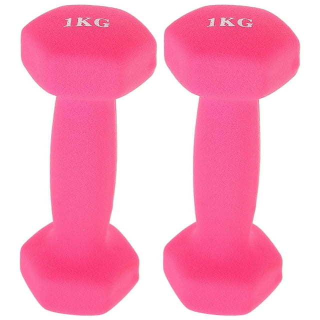 Pink Cast Iron Dumbbells for Fitness Hand Weights 1Pair for Shoulder Work