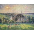 thumbnail image 2 of Pissarro, Camille 18x15 White Modern Wood Framed Museum Art Print Titled - Landscape at Eragny, 2 of 4