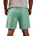 thumbnail image 5 of Mens Lounge Sweat Shorts, 7" Casual Elastic Waist Gym Workout Shorts with Elastic Waist And Drawstring Featuring Solid Color Design Light Green S, 5 of 5