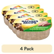 (4 pack) Nature's Recipe Grain Free Chicken & Duck in Savory Broth Wet Dog Food, 2.75 oz Cup