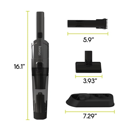 IONVAC POWERMAX HANDHELD CORDLESS VACUUM, MULTI-SURFACE LIGHTWEIGHT PORTABLE VACUUM CLEANER WITH USB-CHARGING, MODEL #8819