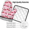thumbnail image 5 of Y2K Heart Cherry Oven Mitts and Pot Holders Sets Hot Pads Heat Resistant Gloves Oven Mitten for Baking Kitchen Bakeware Cooking BBQ, 5 of 6