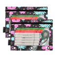 thumbnail image 2 of Pink and Blue Floral Design 9.8x7.1in Water Resistant Binder Pouch, 3-Ring Compatible, Transparent Front, 2 of 6