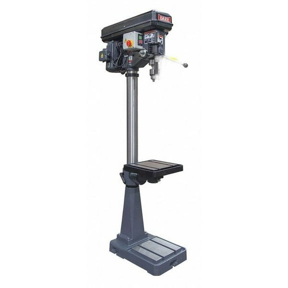 Floor Drill Press, Belt Drive, 2 hp, 115V AC V, 18 in Swing, Variable Speed