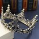 thumbnail image 3 of Zhuge Tiara de boda para novia, diadema de princesa, corona nupcial, joyería para el cabello con diamantes de imitación de cristal, decoración para novia, cumpleaños, graduación, boda (negro), 3 of 5
