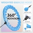 thumbnail image 3 of Entrenador de cintura Weighted Fitness Hoop JloiBao de 51 pulgadas y 27 eslabones, azul, 3 of 6