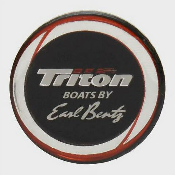 Triton Boat Raised Emblem Decal | Earl Bentz Steering Cap Sticker