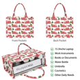thumbnail image 2 of Large Capacity Tote Bag,Red Christmas Car Pattern Handbag Fashion Luxury Tote Bag,15.7"x13"x 5.1" Inches,Laptop Compatible, 2 of 6
