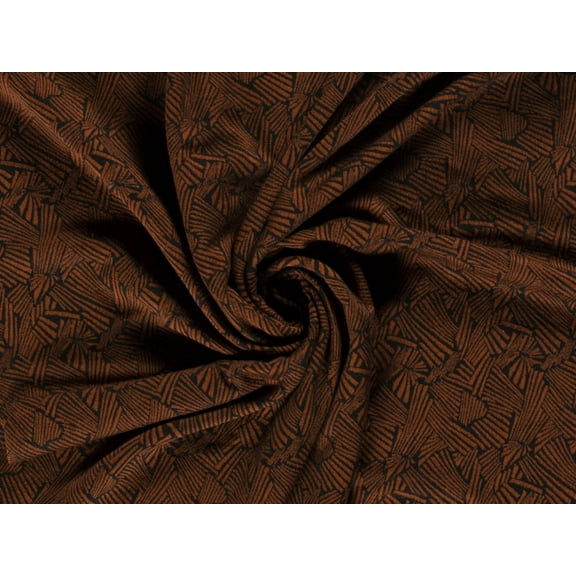 Minerva Jacquard Textured Stretch Knit Fabric Rust - per yard
