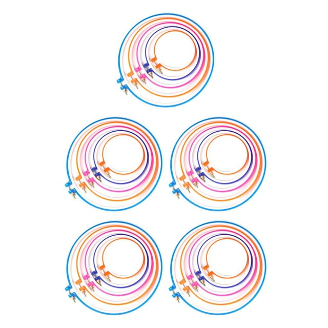 VONKY 1PCS Plastic Embroidery Hoop Circle Cross Stitch Ring Tools Sewing Tool Supplies 20cm 1pcs 5Set