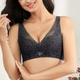 thumbnail image 2 of Gibobby Brasieres para mujer Lencería sexy de encaje para mujer Sujetador con aros Sujetador floral de encaje Sin forro Sujetador de total de talla grande(Negro,34/75C), 2 of 4