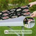 thumbnail image 6 of Pioneer Flower Floral Print Pattern Square Fitted Tablecloth with Elastic Edge,Square Table Cover,Washable Elastic Table Cover for Home Kitchen Party Decor 34"x34", 6 of 6