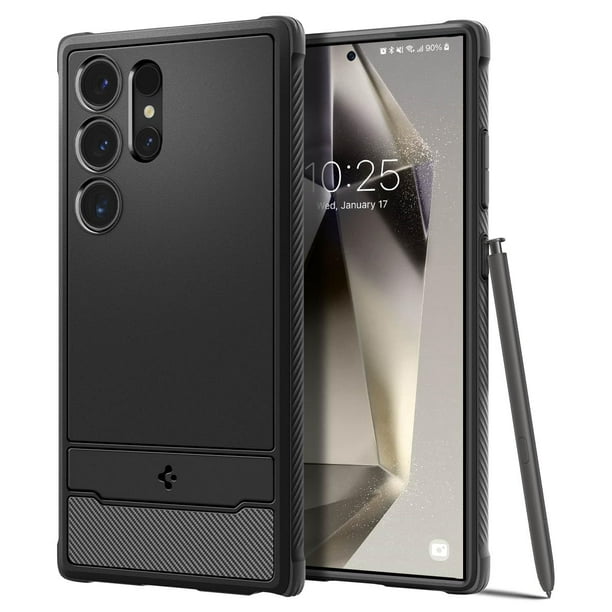 Funda Spigen Rugged Armor para Galaxy S24, color negro mate