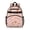 Beige and Pink, variant on Beige and Pink Baseball Pattern Backpack for School, Cute School Bag with Adjustable Shoulder Straps and Padded Back, 15.25"x11.5"x5.25"
