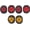 Black Body, variant on 6 Military Vehicle Reflectors- 4 Red Lens, 2 Amber Lens + Tan Body