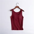 thumbnail image 6 of Baberdicy Women's Padded Tank Tops Built in Bra Sleeveless Yoga Workout Camisoles Casual Undershirts, Wine 4Xl, 6 of 8