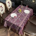 thumbnail image 4 of Brown Ethnic Pattern Rectangle Tablecloth 60"x102",Waterproof Polyester Rectangle Table Cloth, Wipeable Spillproof Polyester Tablecloth for Dining, Camping, Indoor and Outdoor, 4 of 6