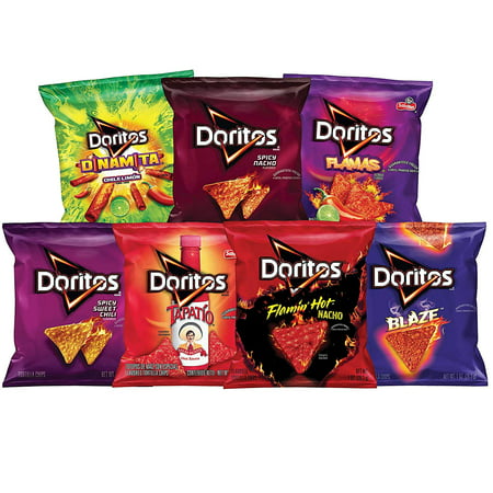Doritos Tortilla Chips Hot & Spicy Mix Variety Pack, 40
