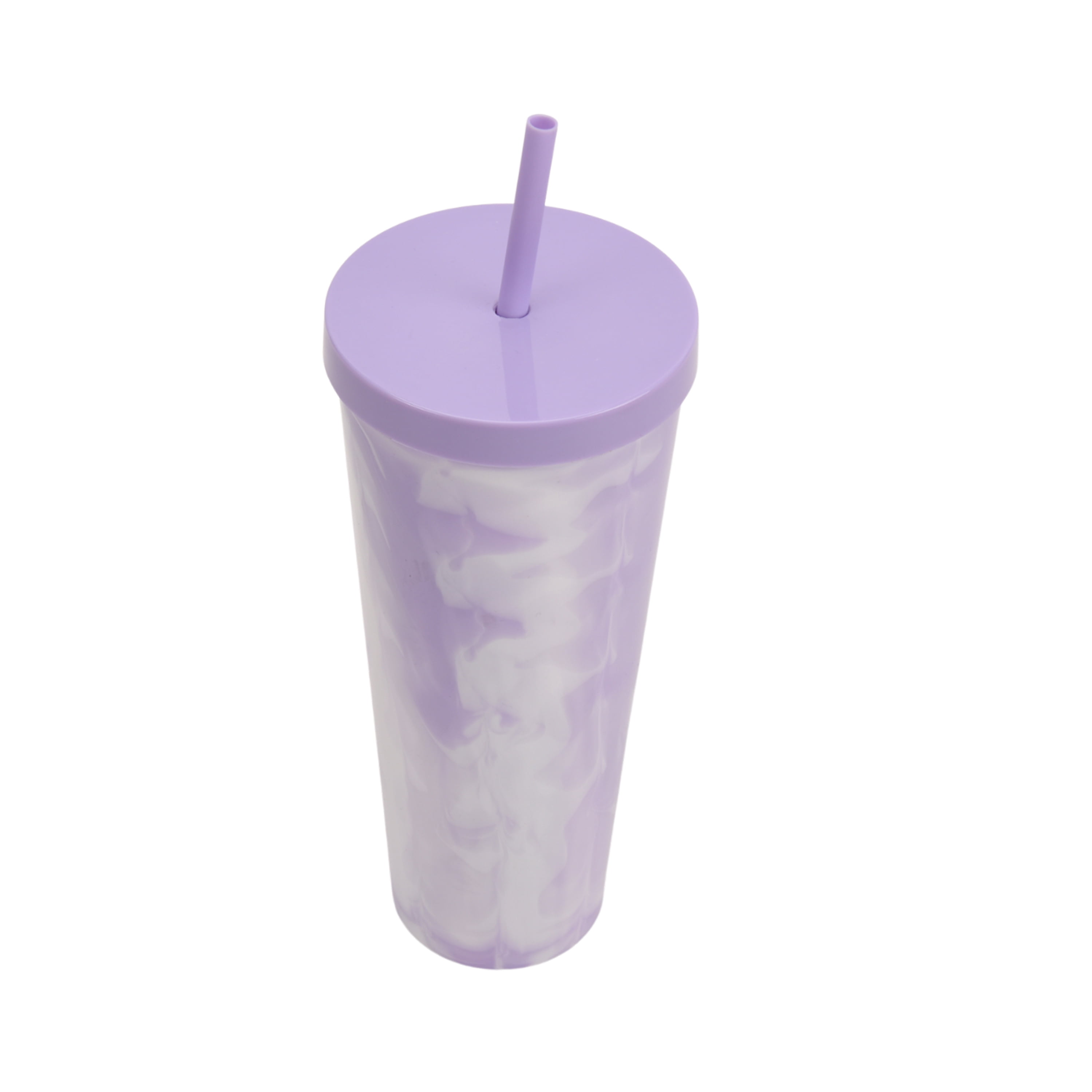 Mainstays 26-Ounce Plastic Swirl Tumbler, Purple