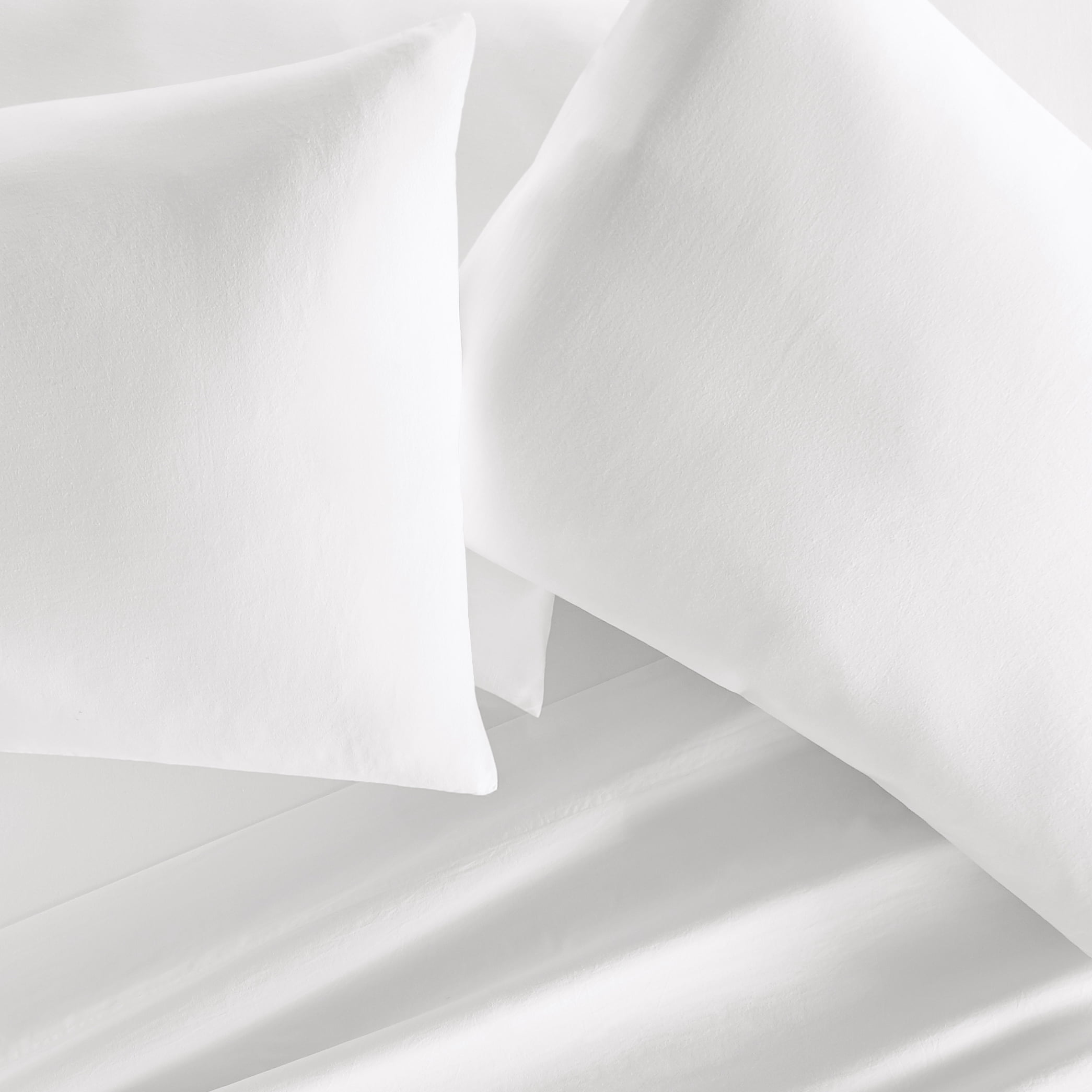 White 300TC Cotton Cooling Pillow Case Set, Standard/Queen, by Noble Linens