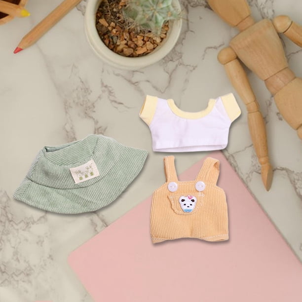Ropa Para Muñeca De 17 Cm – Set Con Gorro, Mono Y Mochila Cámara, Accesorios DIY De Felpa Y Plástico