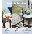 thumbnail image 4 of PASAMIC Outdoor Side Table, HDPE Adirondack Oval Side Table with 2-Tier Storage, Weather Resistant Outdoor End Table for Patio, Backyard, Pool, Indoor Companion, Beach, Easy Maintenance Table (Brown), 4 of 7