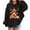 Black, variant on Print Girls Hooded Sweatshirt Festive Pullover Soft Top Cozy Winter Wear Playful Holiday Outfit for Kids Comfy Jr 4-5 Years