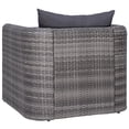 thumbnail image 2 of vidaXL Garden Chair with Cushion and Pillow Poly Rattan Grey, 2 of 4