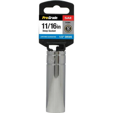 UPC: 0035794143039 | Pro-Grade 14304 0.5 Drive x 0.06 in. 12 Point Deep Socket